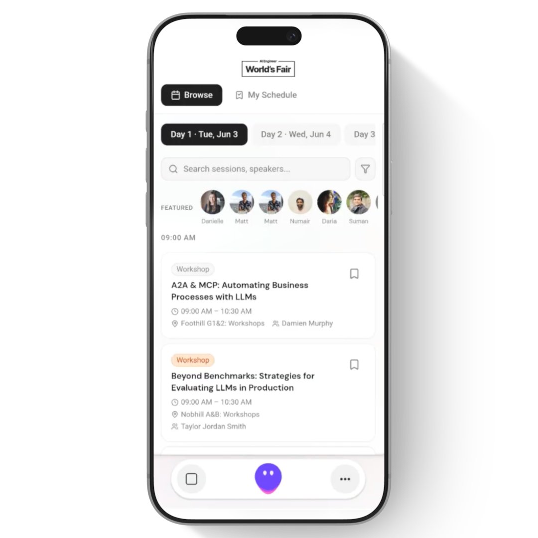 The AI Engineer World&rsquo;s Fair conference app, built in Dreamer